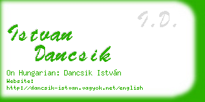 istvan dancsik business card