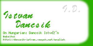 istvan dancsik business card